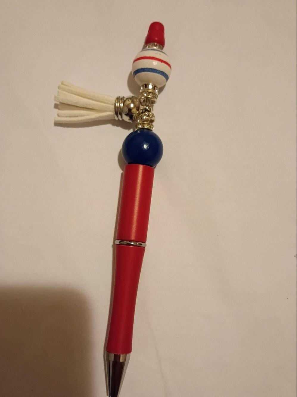 Kids Red and Blue Tassel Pen Charm - Unknown Brand